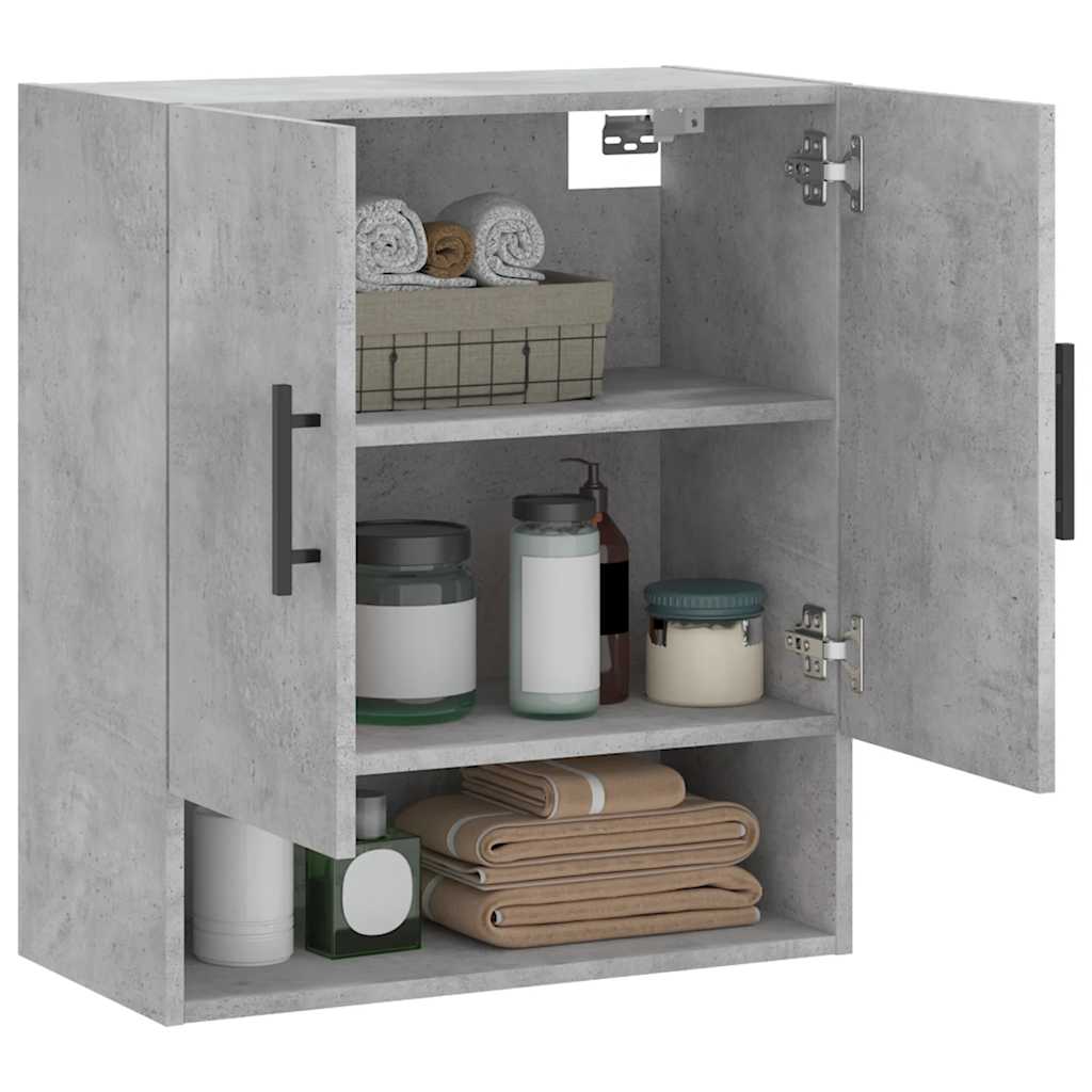 vidaXL Wall Cabinet Concrete Grey 60x31x70 cm Engineered Wood 4
