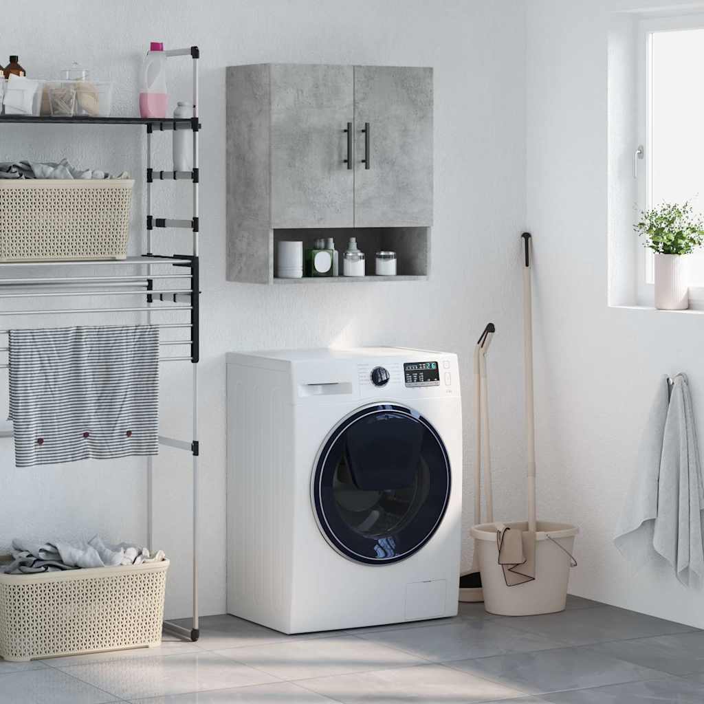 vidaXL Wall Cabinet Concrete Grey 60x31x70 cm Engineered Wood 1