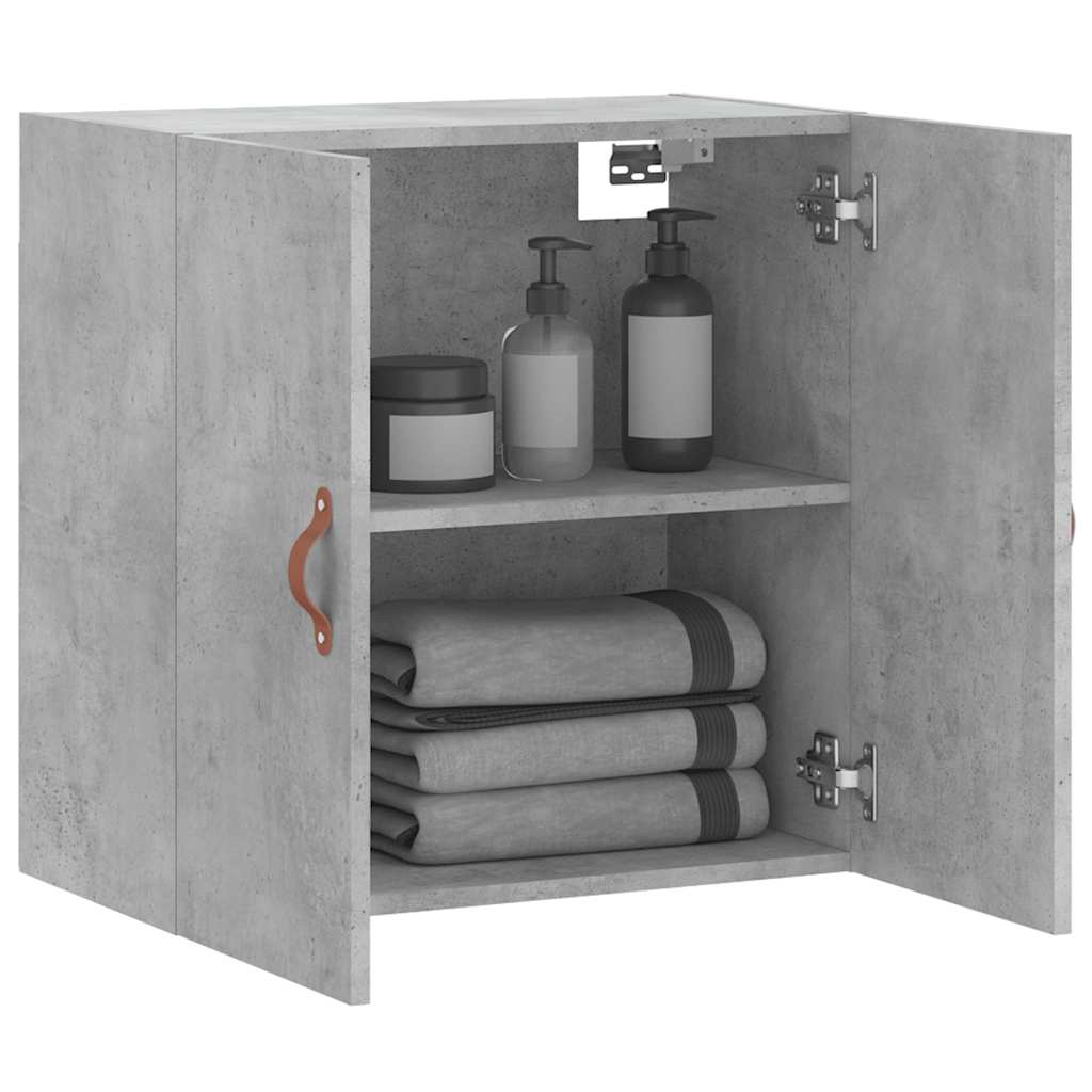 vidaXL Wall Cabinet Concrete Grey 60x31x60 cm Engineered Wood 4