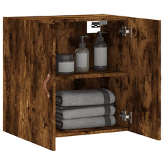 vidaXL Wall Cabinet Smoked Oak 60x31x60 cm Engineered Wood 4