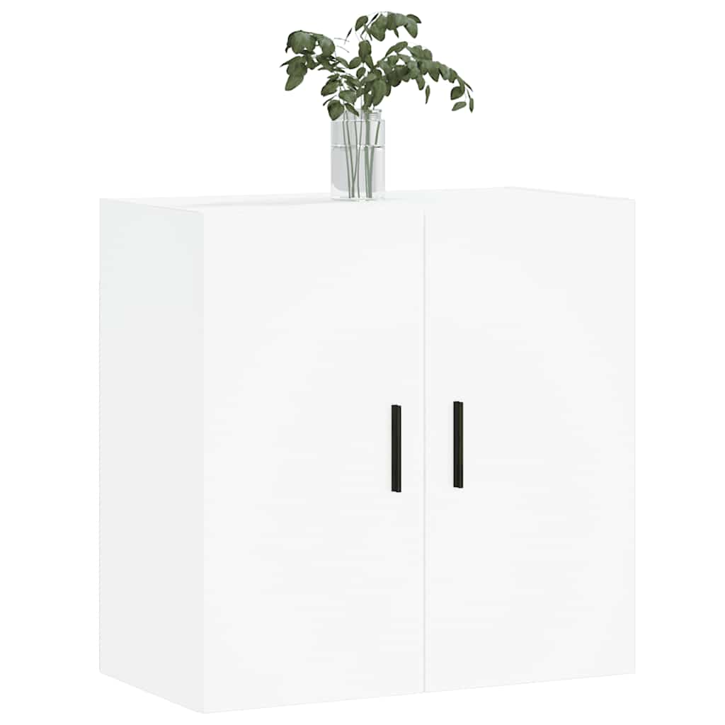 Wall Cabinet White Engineered Wood, image 3