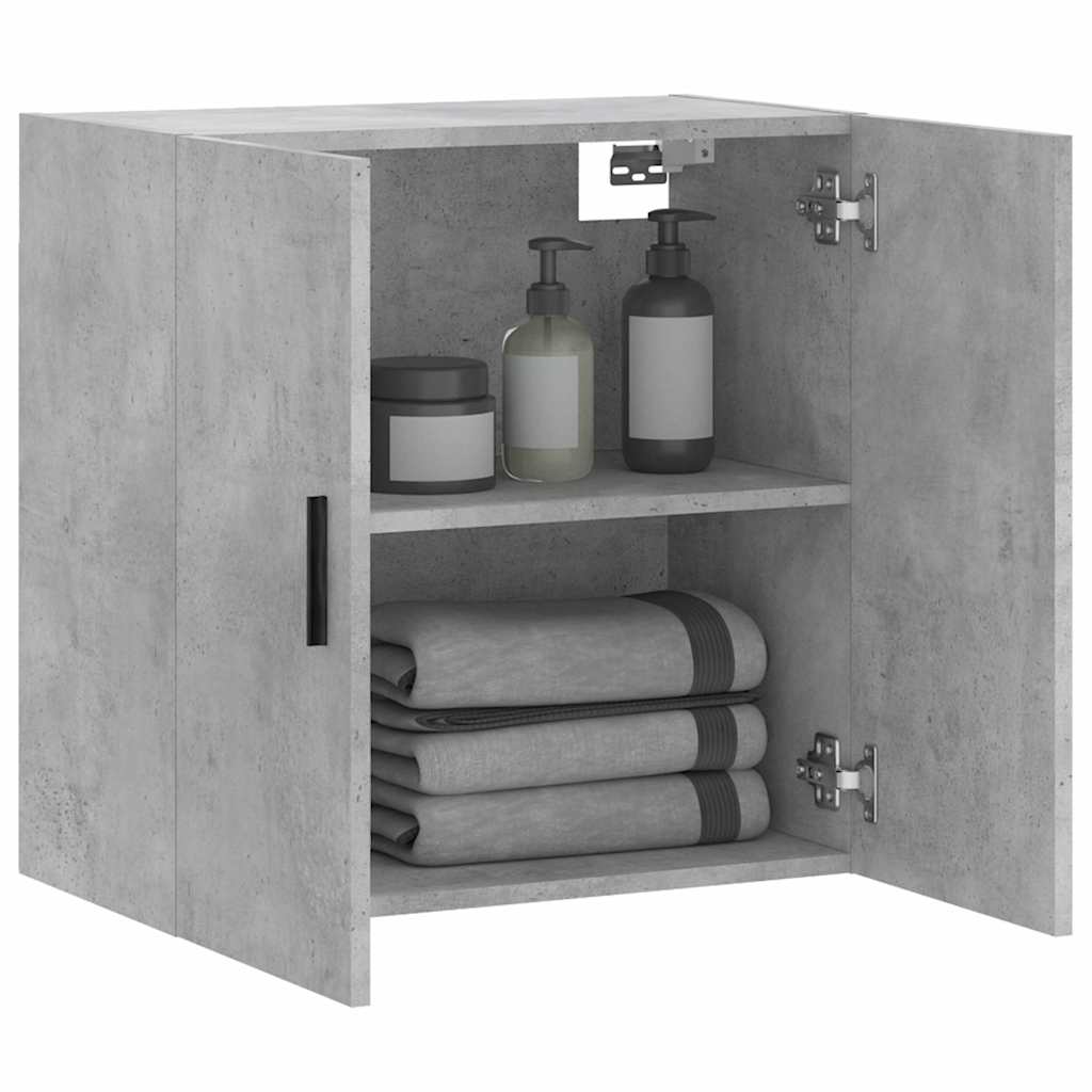 Wall Cabinet Concrete Grey Engineered Wood, image 4