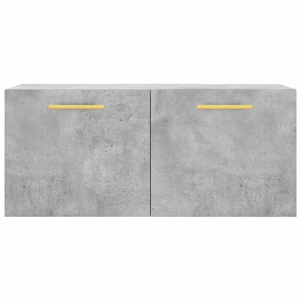 vidaXL Wall Cabinet Concrete Grey 80x36.5x35 cm Engineered Wood 5