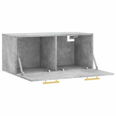 vidaXL Wall Cabinet Concrete Grey 80x36.5x35 cm Engineered Wood 6