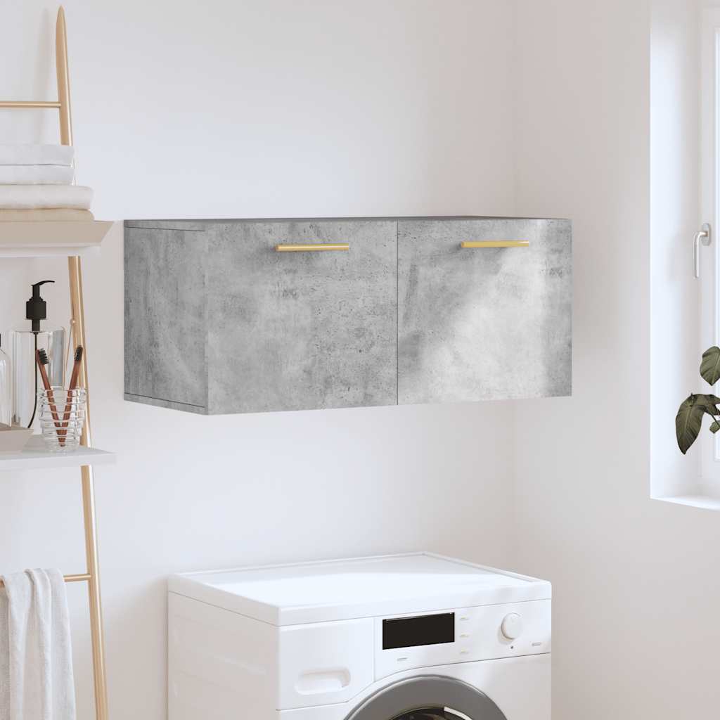 vidaXL Wall Cabinet Concrete Grey 80x36.5x35 cm Engineered Wood 1