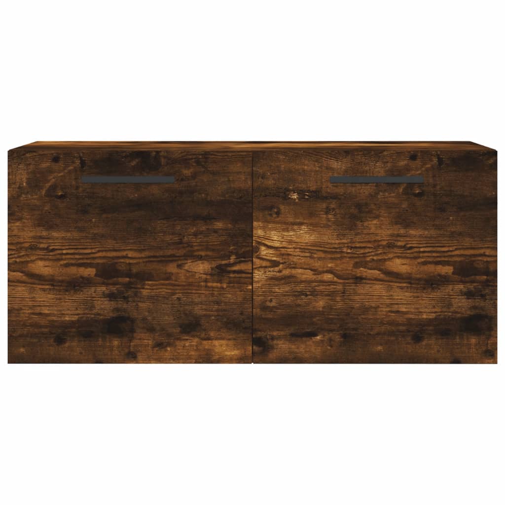 vidaXL Wall Cabinet Smoked Oak 80x36.5x35 cm Engineered Wood 5