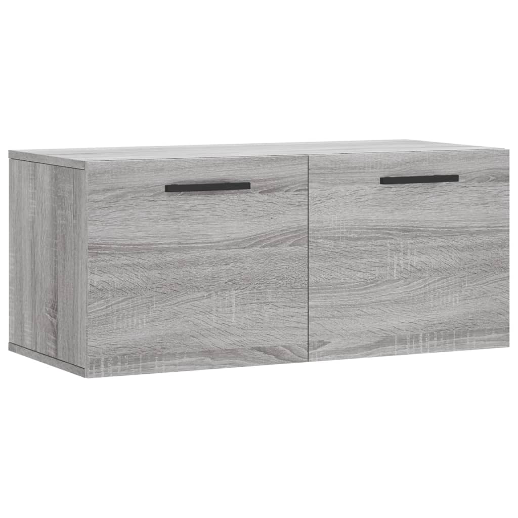 vidaXL Wall Cabinet Grey Sonoma 80x36.5x35 cm Engineered Wood 2