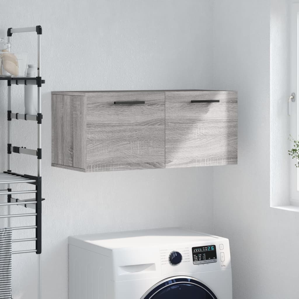 vidaXL Wall Cabinet Grey Sonoma 80x36.5x35 cm Engineered Wood 1