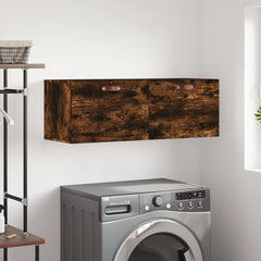 vidaXL Wall Cabinet Smoked Oak 100x36,5x35 cm Engineered Wood 1