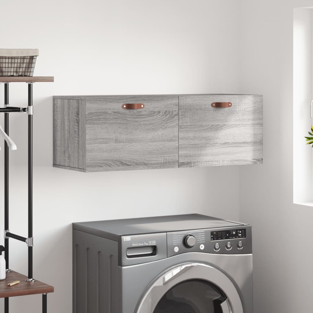 vidaXL Wall Cabinet Grey Sonoma 100x36,5x35 cm Engineered Wood 1