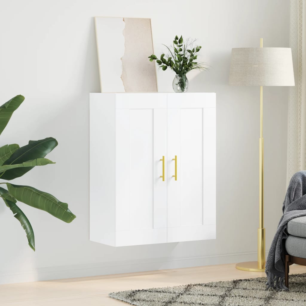 Wall Mounted Cabinet 69,5x34x90 cm Engineered Wood White