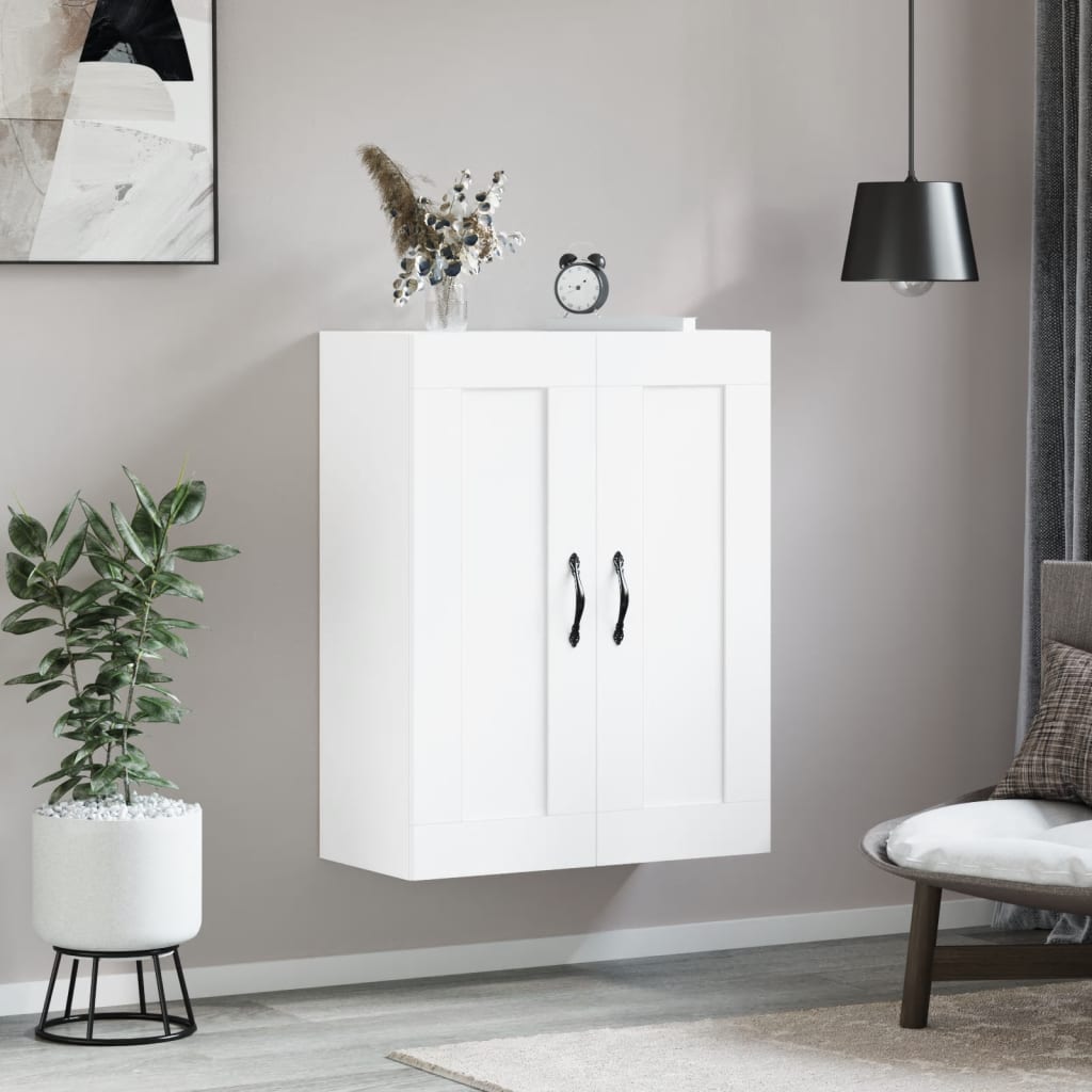 vidaXL Wall Mounted Cabinet White 69.5x34x90 cm Engineered Wood 3