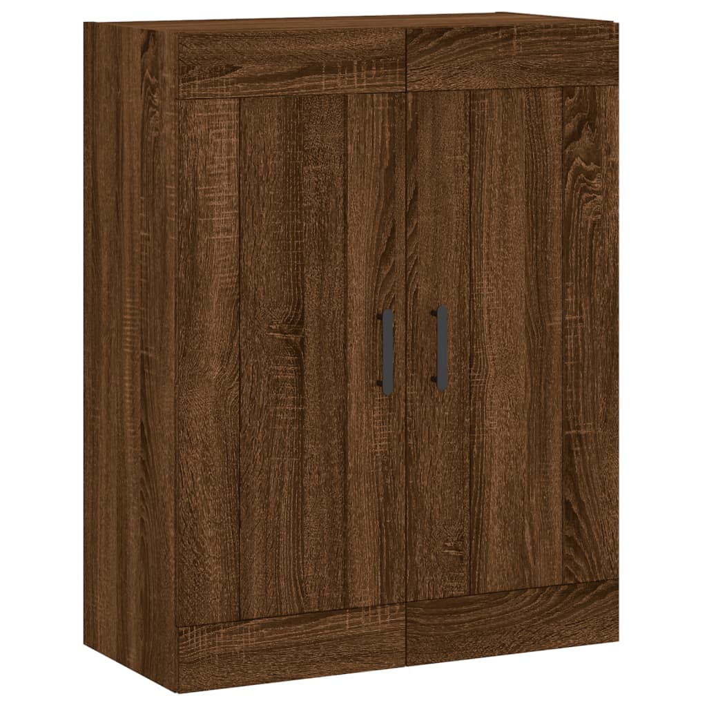 vidaXL Wall Mounted Cabinet Brown Oak 69.5x34x90 cm Engineered Wood 2
