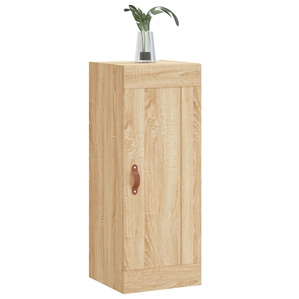 vidaXL Wall Mounted Cabinet Sonoma Oak 34.5x34x90 cm Engineered Wood 4