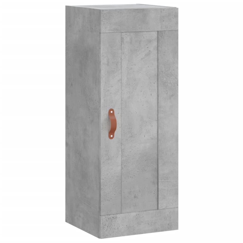 vidaXL Wall Mounted Cabinet Concrete Grey 34.5x34x90 cm Engineered Wood 2
