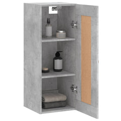vidaXL Wall Mounted Cabinet Concrete Grey 34.5x34x90 cm Engineered Wood 5
