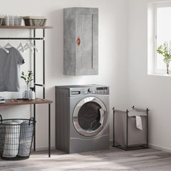vidaXL Wall Mounted Cabinet Concrete Grey 34.5x34x90 cm Engineered Wood 1