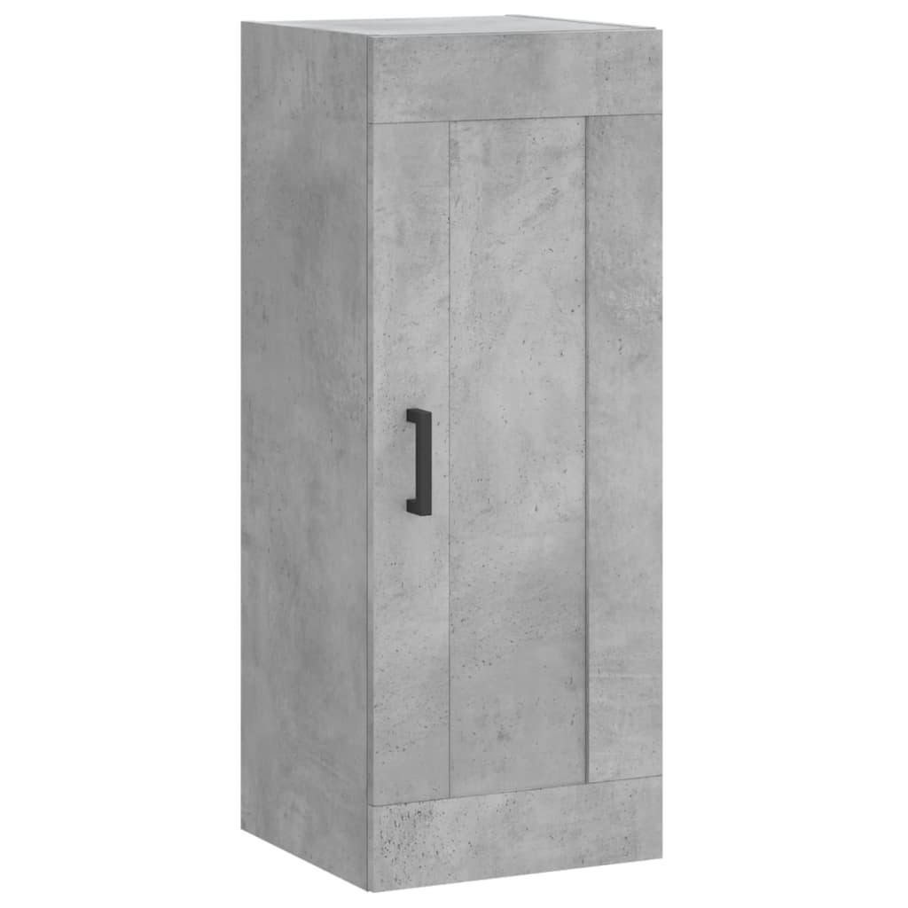 vidaXL Wall Mounted Cabinet Concrete Grey 34.5x34x90 cm Engineered Wood 2
