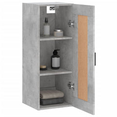 vidaXL Wall Mounted Cabinet Concrete Grey 34.5x34x90 cm Engineered Wood 5