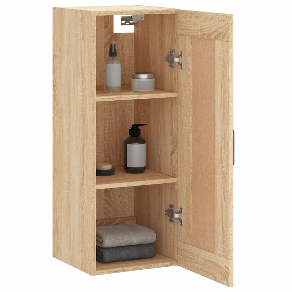 vidaXL Wall Mounted Cabinet Sonoma Oak 34.5x34x90 cm Engineered Wood 5