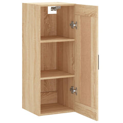 vidaXL Wall Mounted Cabinet Sonoma Oak 34.5x34x90 cm Engineered Wood 6