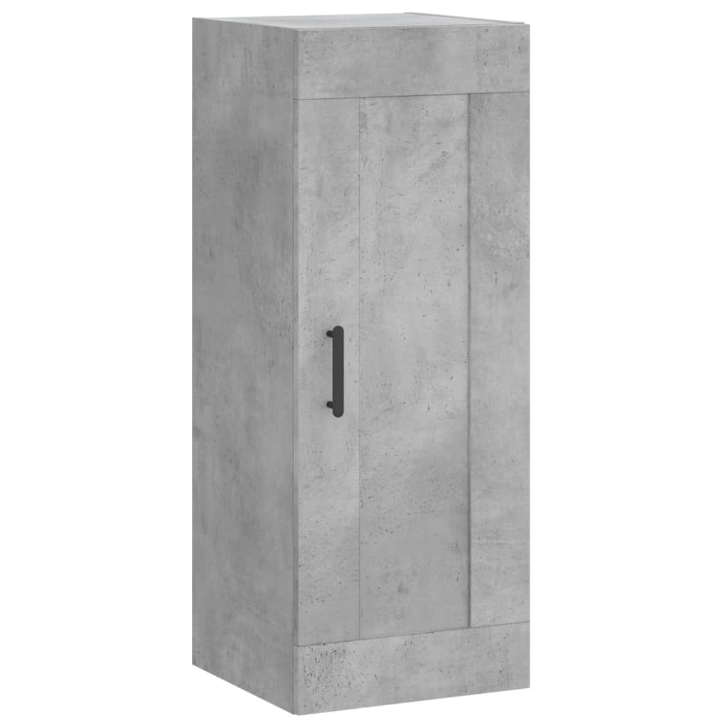 vidaXL Wall Mounted Cabinet Concrete Grey 34.5x34x90 cm Engineered Wood 2