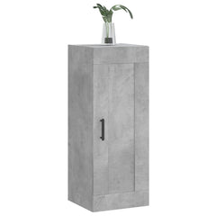 vidaXL Wall Mounted Cabinet Concrete Grey 34.5x34x90 cm Engineered Wood 4