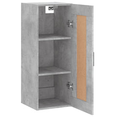 vidaXL Wall Mounted Cabinet Concrete Grey 34.5x34x90 cm Engineered Wood 6