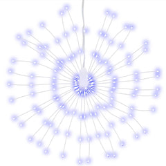 vidaXL Christmas Starburst Lights 140 LEDs 8 pcs Blue 17 cm 3