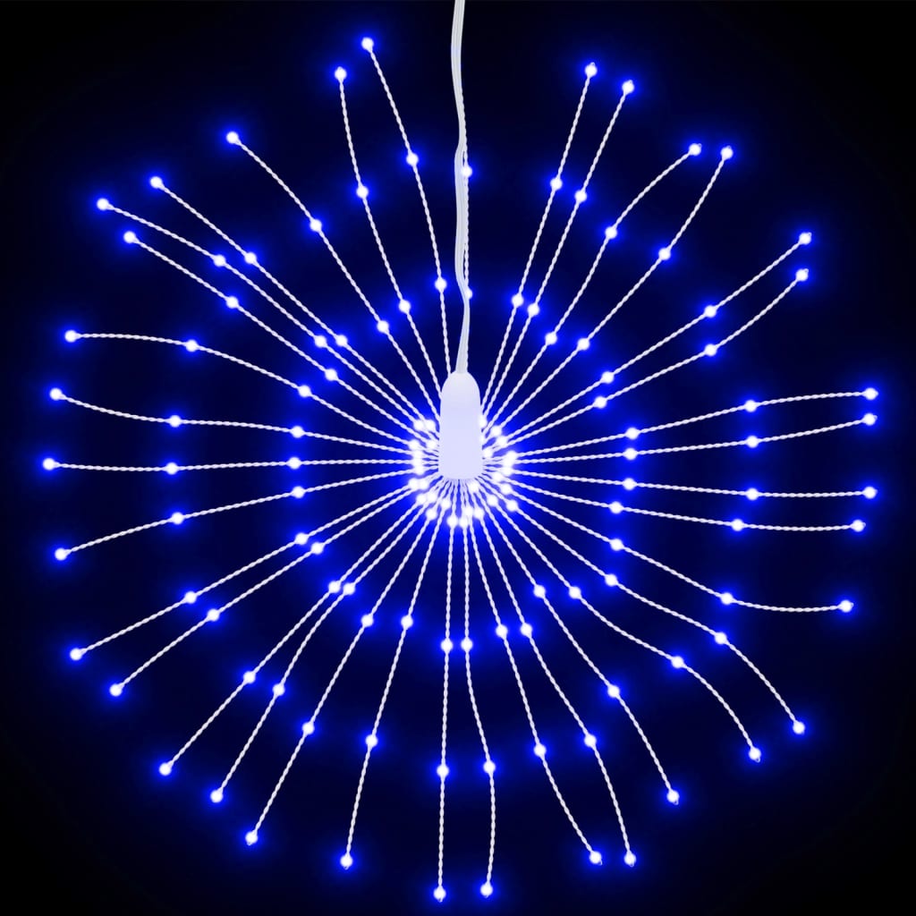 vidaXL Christmas Starburst Lights 140 LEDs 8 pcs Blue 17 cm 4