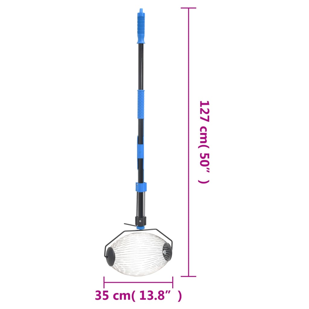 vidaXL Nut Collector Blue 127 cm Steel 5