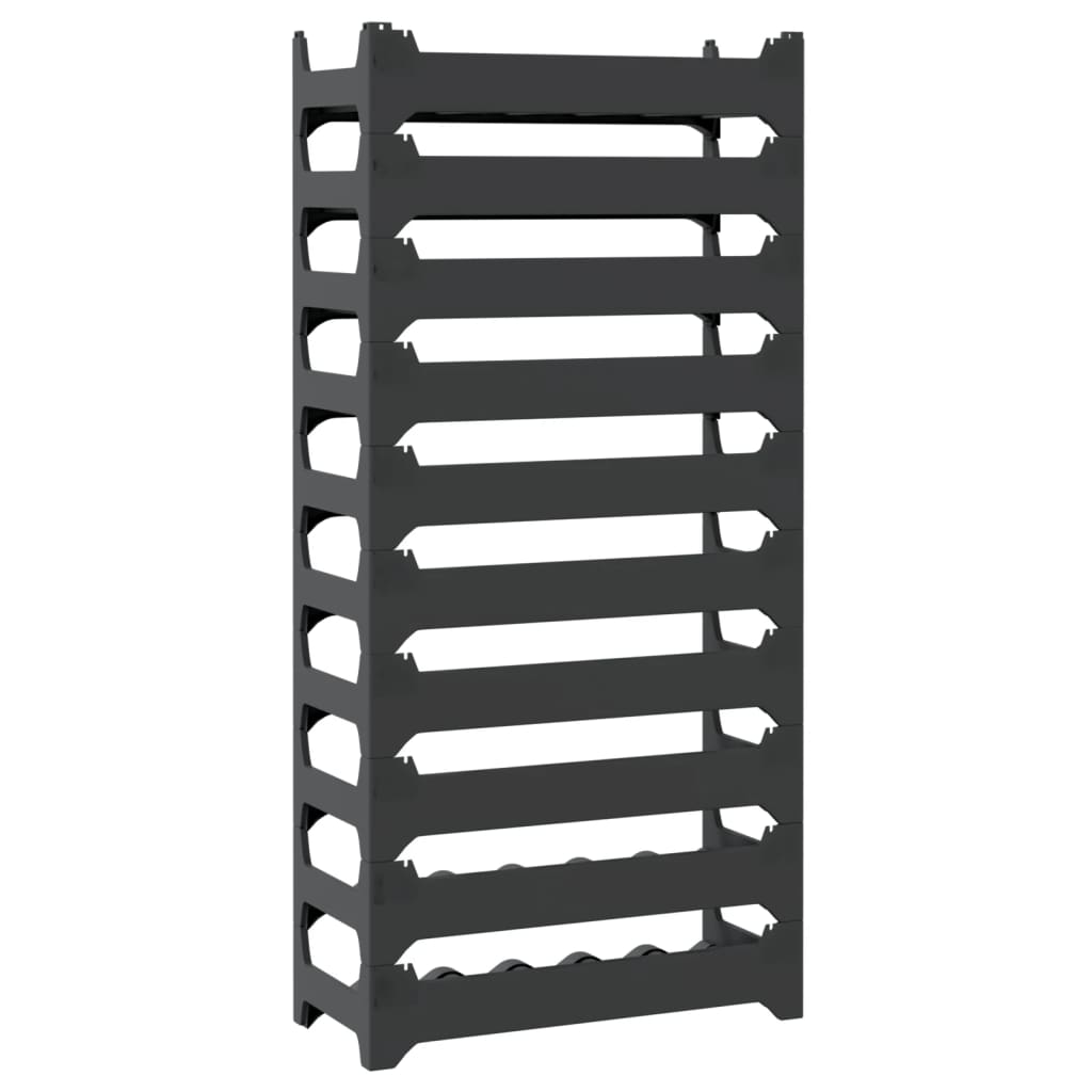 vidaXL Wine Rack for 60 Bottles PP Stackable 5