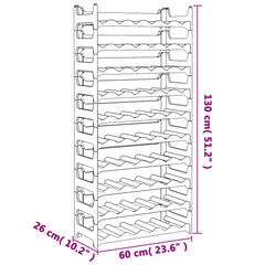 vidaXL Wine Rack for 60 Bottles PP Stackable 6