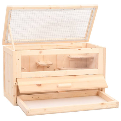 Hamster Cage 60x30x35 cm Solid Wood Fir