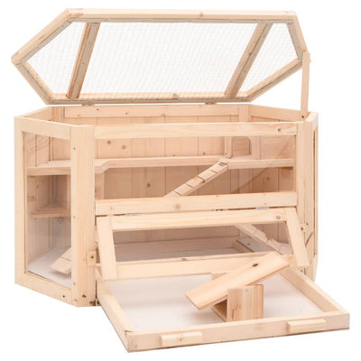 Hamster Cage 80x40x43 cm Solid Wood Fir