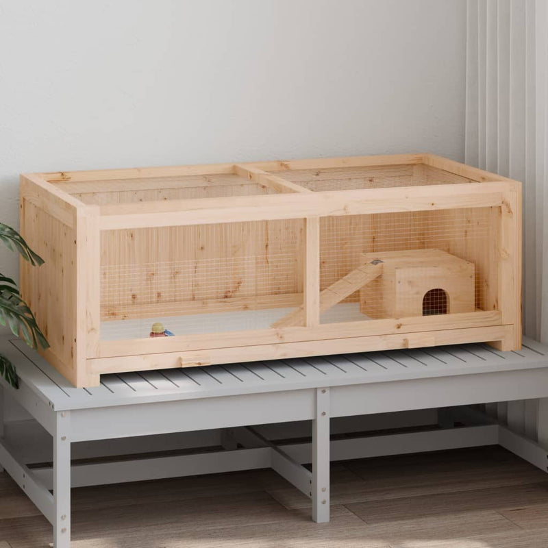 Hamster Cage 104x52x38 cm Solid Wood Fir