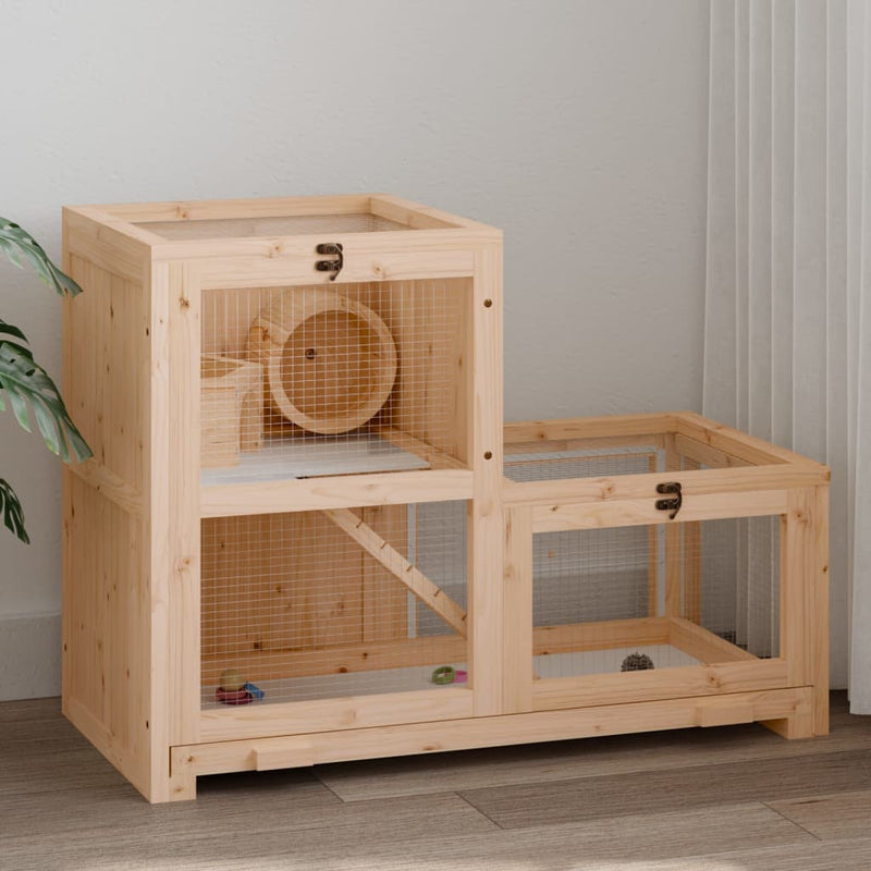 Hamster Cage 81x40x60 cm Solid Wood Fir