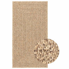 vidaXL Rug ZIZUR 80x150 cm Jute Look Indoor and Outdoor 1
