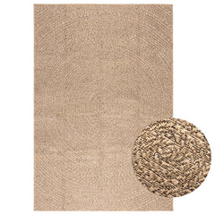vidaXL Rug ZIZUR 140x200 cm Jute Look Indoor and Outdoor 1