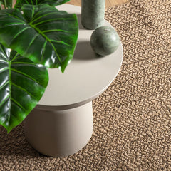 vidaXL Rug ZIZUR Jute Look Indoor and Outdoor Round Brown