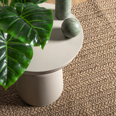 vidaXL Rug ZIZUR Jute Look Indoor and Outdoor Round Brown