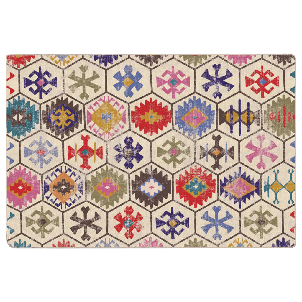 vidaXL Rug Washable Multicolour 120x180 cm 2