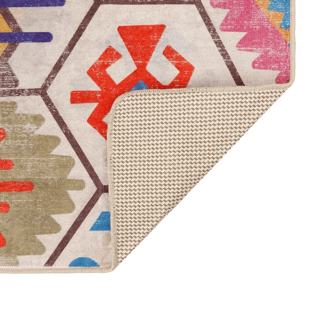 vidaXL Rug Washable Multicolour 120x180 cm 4