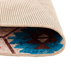 vidaXL Rug Washable Multicolour Ø 120 cm 3