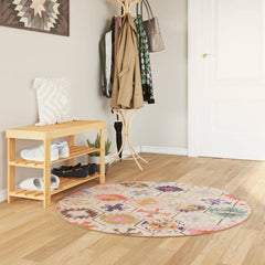 vidaXL Rug Washable Multicolour Ø 120 cm 1