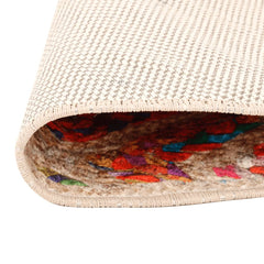 vidaXL Rug Washable Multicolour Ø 120 cm 3
