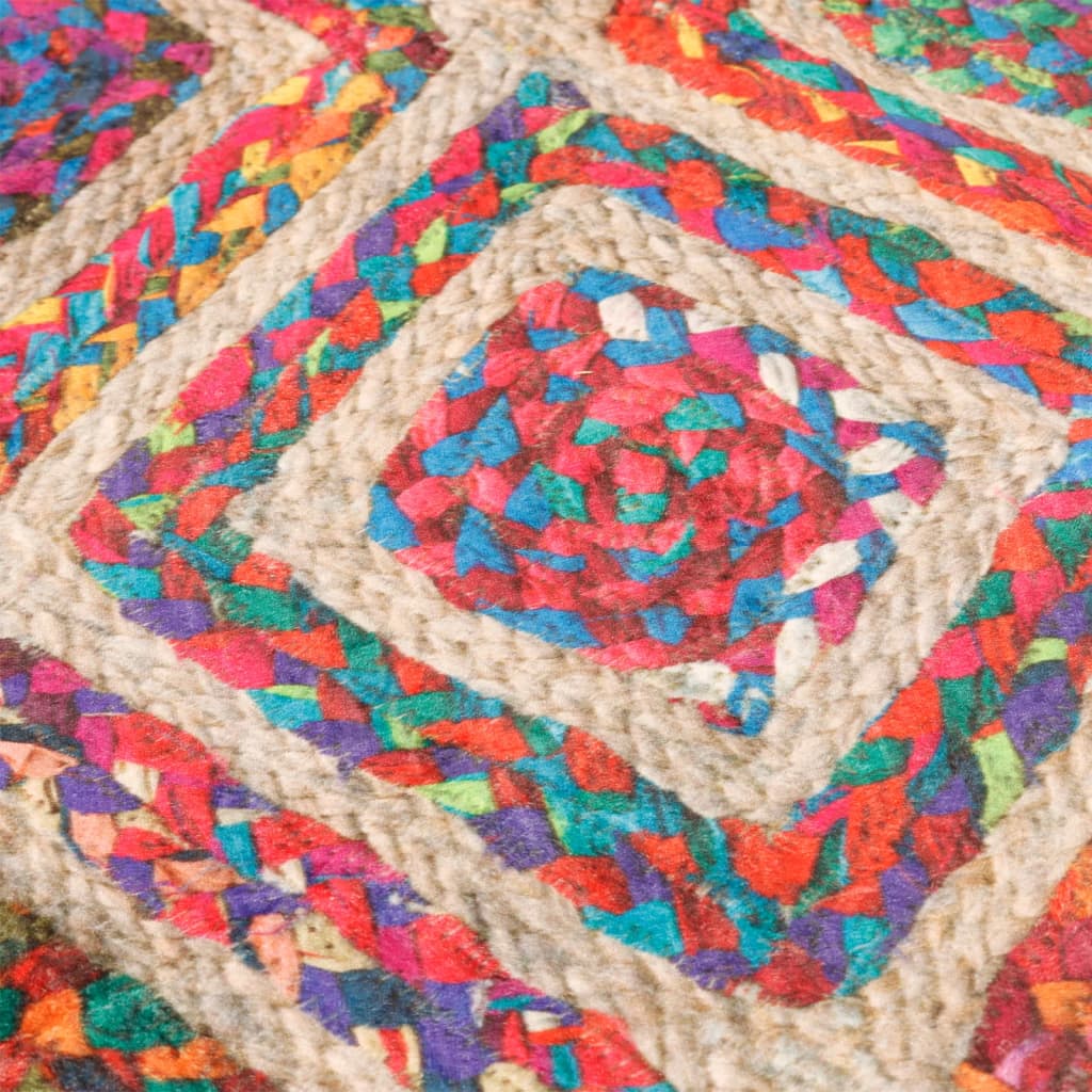vidaXL Rug Washable Multicolour Ø 120 cm 5
