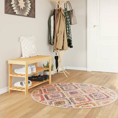 vidaXL Rug Washable Multicolour Ø 120 cm 1