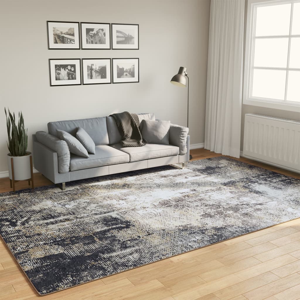 Rug Washable Multicolour Black and White 190 x 300 cm