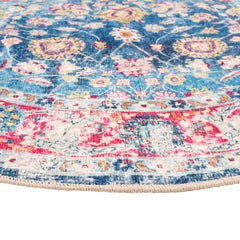 vidaXL Rug Washable Multicolour Ø 120 cm 4